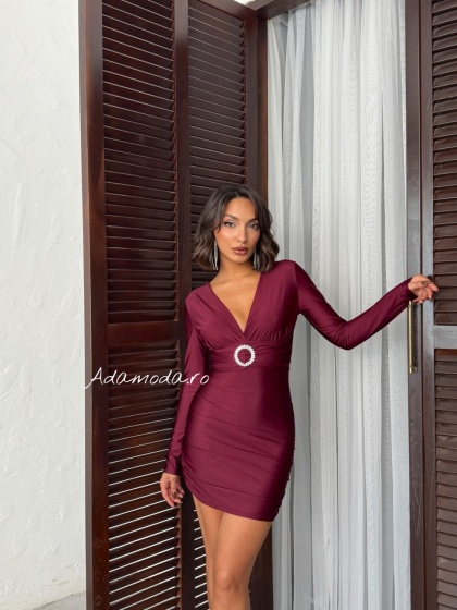 Rochie scurta din lycra cu accesoriu - Img 6