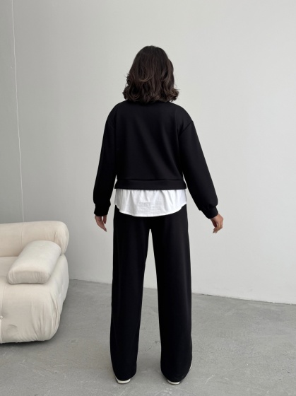 Trening casual cu bluza tip camasa - Img 4