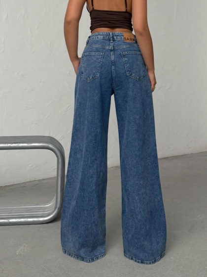 Blugi simpli cu croi larg - Img 6