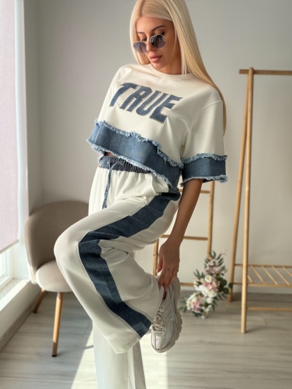 Compleu din bumbac si denim - Img 2