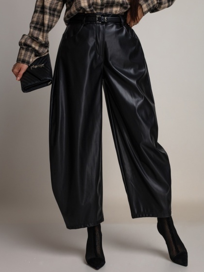 Pantaloni din piele ecologica tip balon