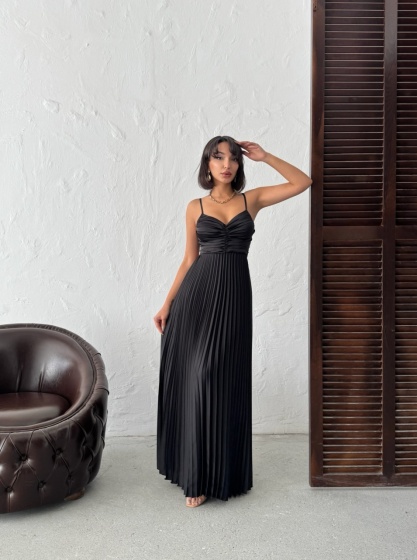 Rochie din satin plisata - Img 6