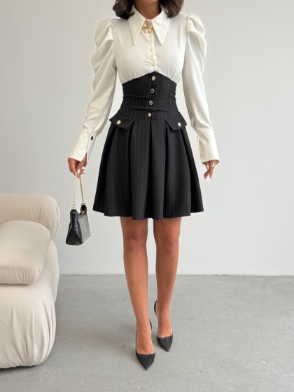 Rochie elegant tip corset si camasa - Img 7