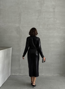 Rochie eleganta cu aspect lucios - Img 2