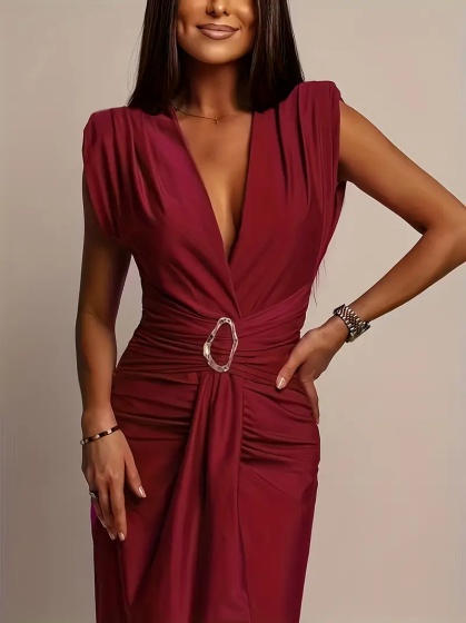 Rochie eleganta din lycra cu accesoriu in talie