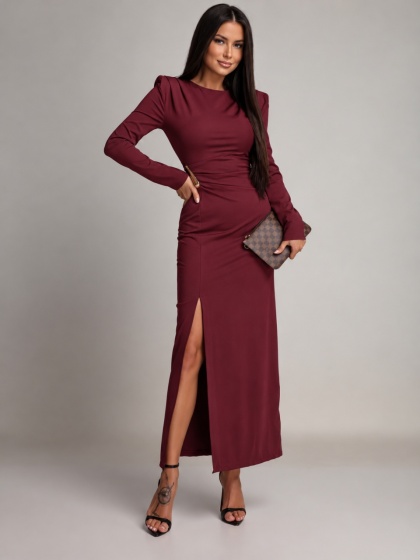 Rochie elegantă din lycra, cu detaliu metalic