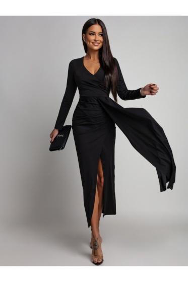 Rochie eleganta din lycra cu maneci lungi - Img 2