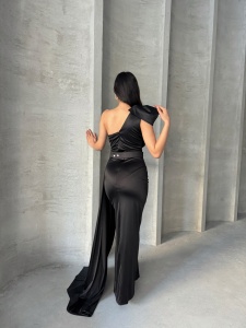 Rochie eleganta lunga cu accesoriu curea - Img 4