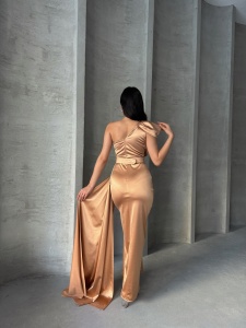Rochie eleganta lunga cu accesoriu curea - Img 4