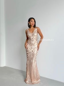 Rochie eleganta lunga cu paiete - Img 5