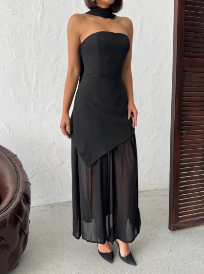 Rochie eleganta lunga cu tull - Img 2