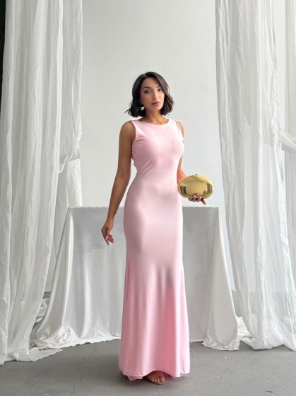 Rochie eleganta lunga din lycra cu spatele gol - Img 4