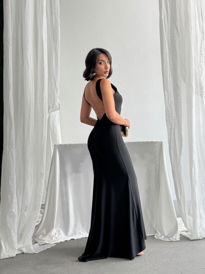 Rochie eleganta lunga din lycra cu spatele gol - Img 7