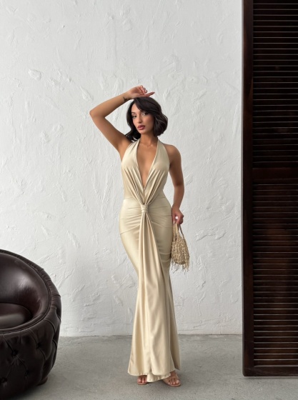 Rochie eleganta lunga din lycra - Img 7
