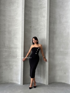 Rochie eleganta midi pe corp - Img 2