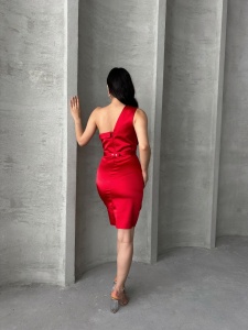 Rochie eleganta scurta cu accesoriu curea - Img 3