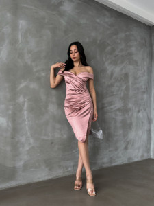 Rochie eleganta scurta pe umeri - Img 4