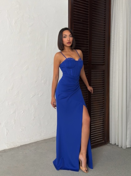 Rochie lunga eleganta tip corset - Img 6