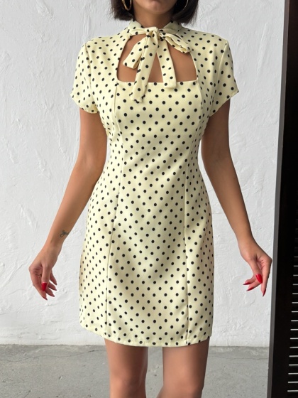 Rochie scurtă cu buline - Img 1