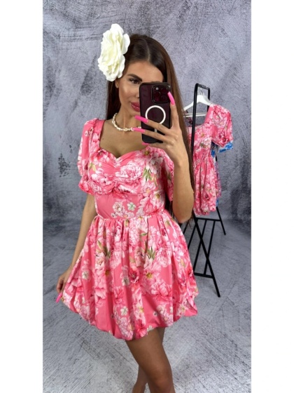 Rochie scurtă cu imprimeu floral