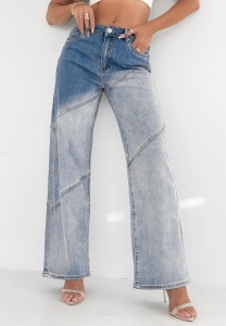 Blugi elastici evazati in degrade - Img 1