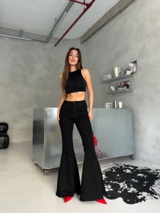 Blugi elastici extra evazati - Img 6