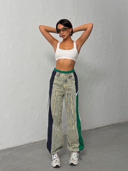 Blugi evazati cu fas - Img 8