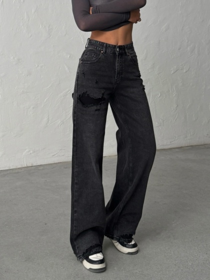 Blugi evazati cu rupturi - Img 8