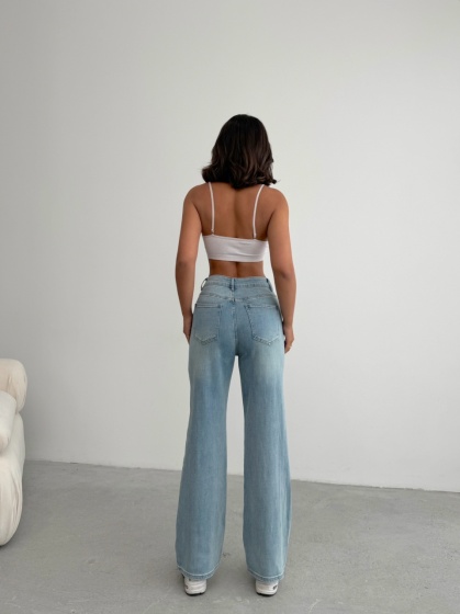 Blugi evazati elastici simpli - Img 2