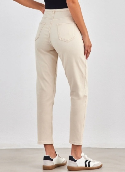 Blugi mom fit elastici simpli - Img 2