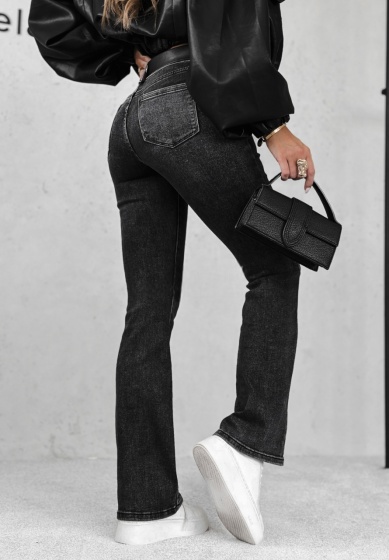 Blugi usor evazati elastici simpli - Img 3