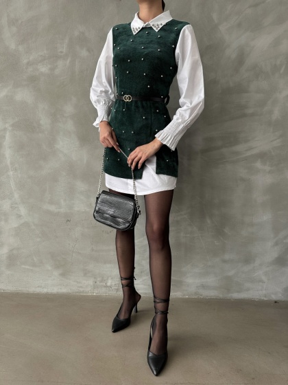 Camasa stil vesta cu accesoriu curea - Img 4