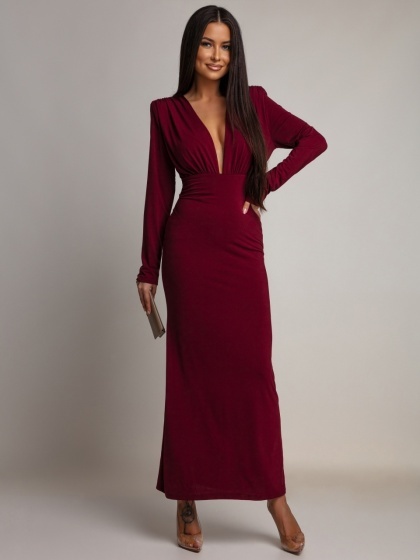 Rochie din Lycra cu decolteu V față-spate
