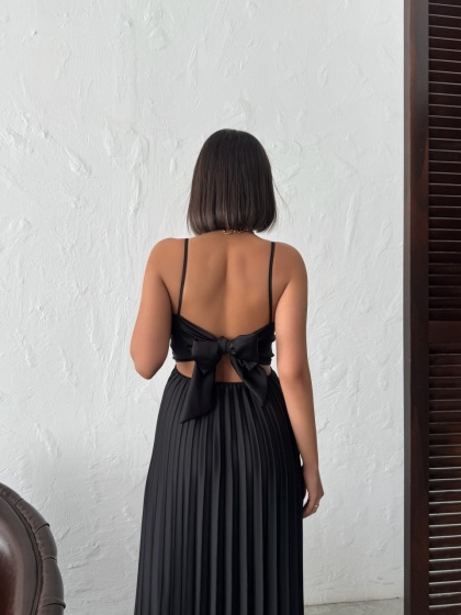 Rochie din satin plisata - Img 3