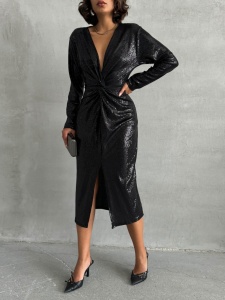 Rochie eleganta cu aspect lucios - Img 3