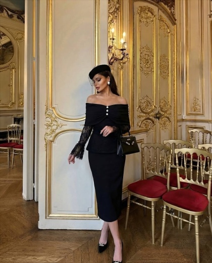 Rochie eleganta cu dantela si detaliu nasturi - Img 3