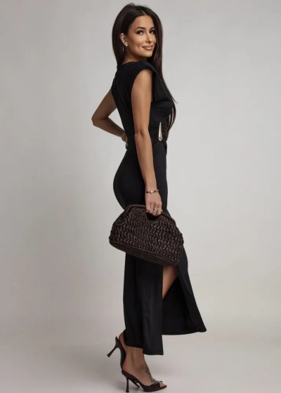 Rochie eleganta din lycra cu accesoriu - Img 2