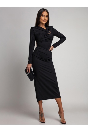 Rochie eleganta din lycra cu accesoriu - Img 4