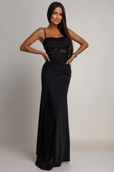 Rochie eleganta din lycra cu dantela transparenta  - Img 4