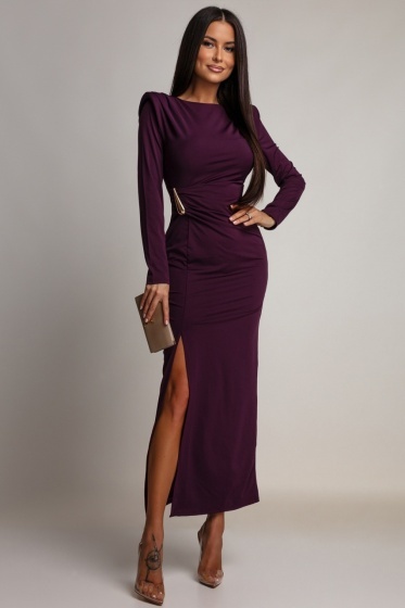 Rochie elegantă din lycra, cu detaliu metalic - Img 3