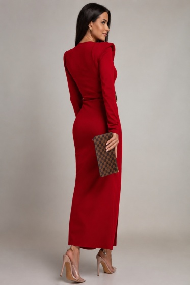 Rochie elegantă din lycra, cu detaliu metalic - Img 2