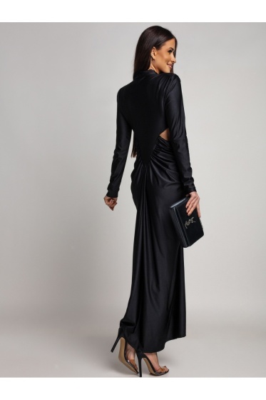 Rochie elegantă din lycra cu drapaj lateral  - Img 4