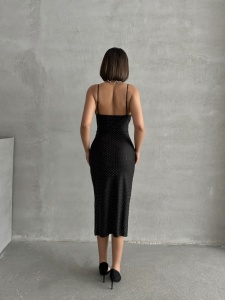 Rochie eleganta din lycra cu strasuri - Img 2
