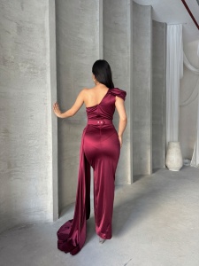 Rochie eleganta lunga cu accesoriu curea - Img 5