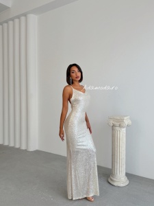 Rochie eleganta lunga cu paiete - Img 5