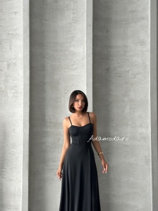 Rochie eleganta lunga cu siret la spate - Img 8