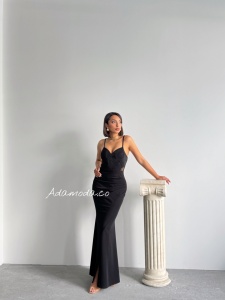 Rochie eleganta lunga cu strasuri tip sirena - Img 6