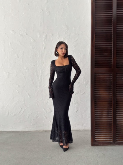 Rochie eleganta lunga din dantela  - Img 6