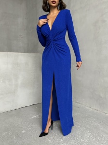 Rochie eleganta lunga din licra cu sclipici - Img 7
