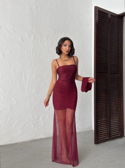 Rochie eleganta lunga tip sirena din tull - Img 6